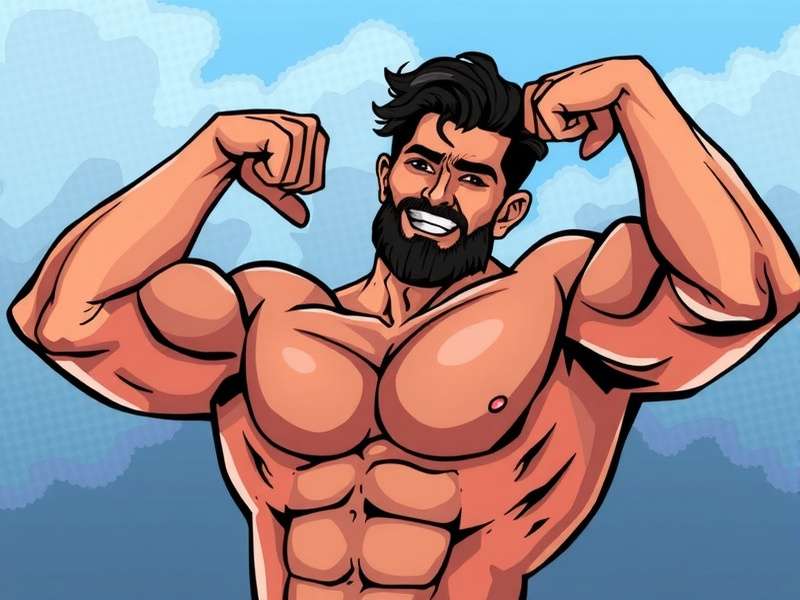 Bulging Biceps India Game Cover Bulging Biceps India Game Cover